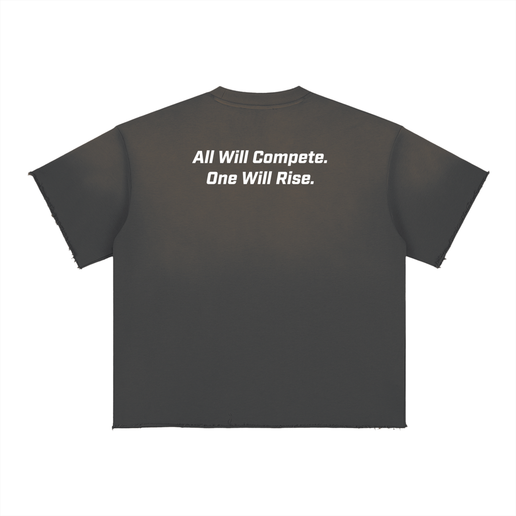 Sun Faded Raw Edge Playoff Tee