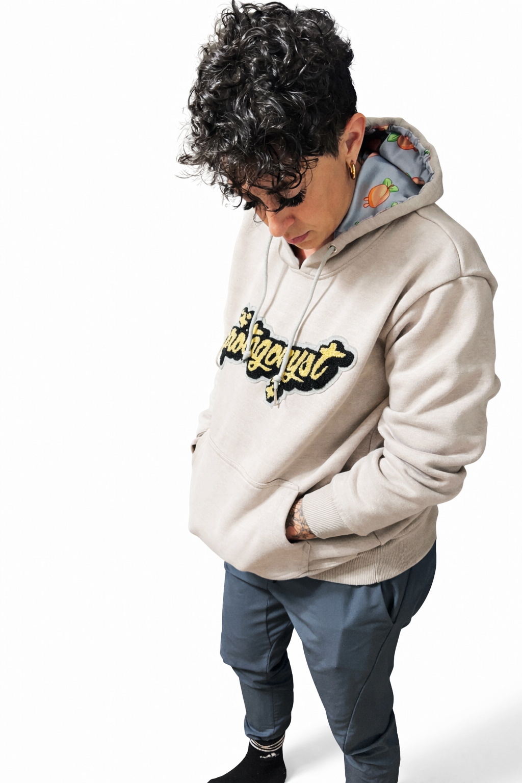 Satin Lined Raw Cut Hoodie