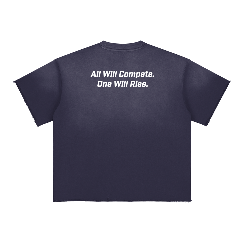 Sun Faded Raw Edge Playoff Tee