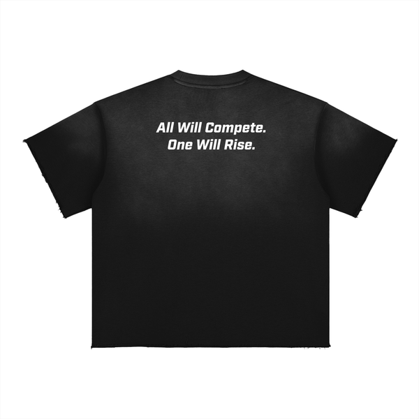 Sun Faded Raw Edge Playoff Tee