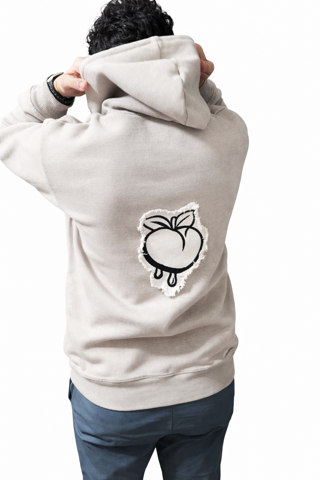 Satin Lined Raw Cut Hoodie