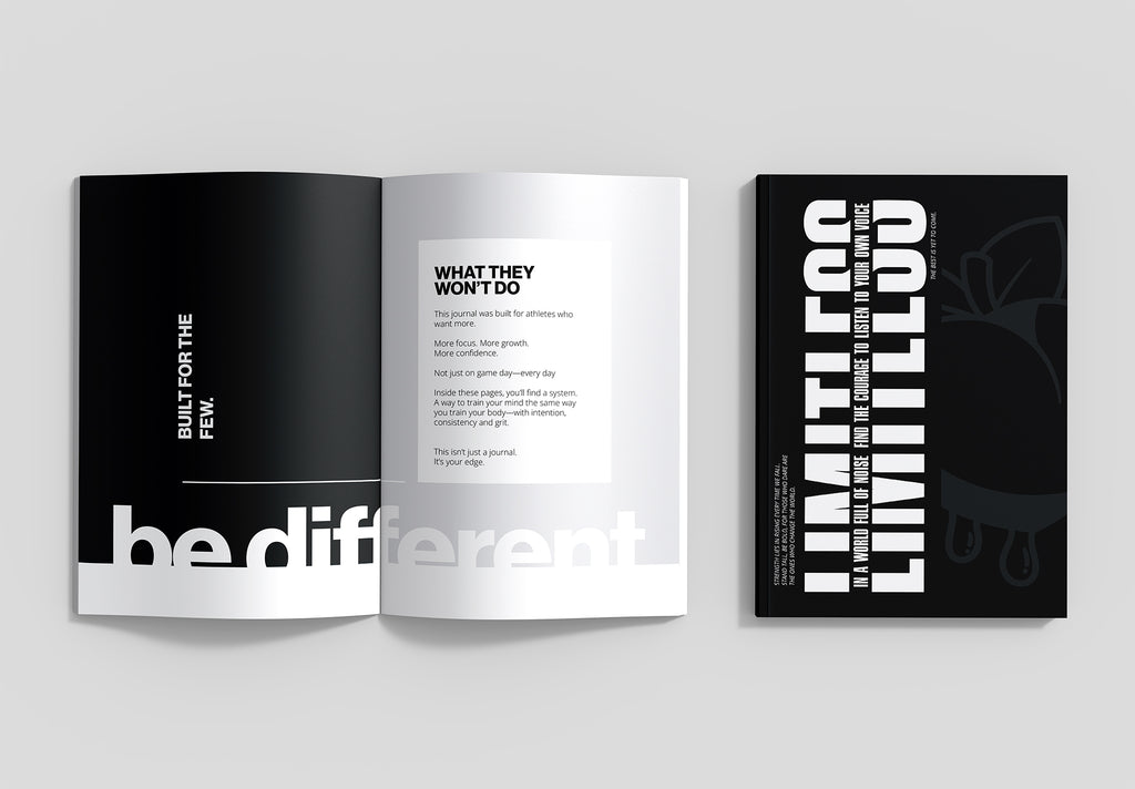 Open book with motivational text on a gray background