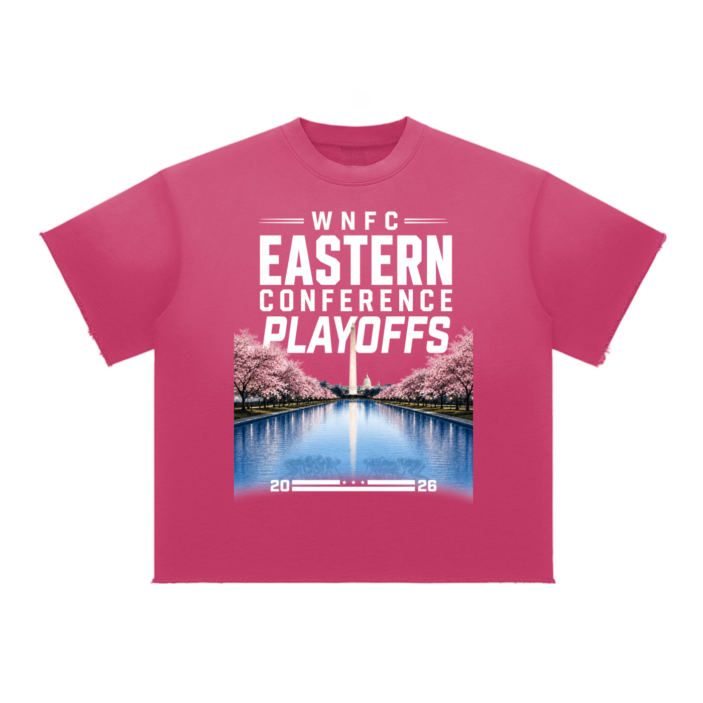 Sun Faded Raw Edge Playoff Tee