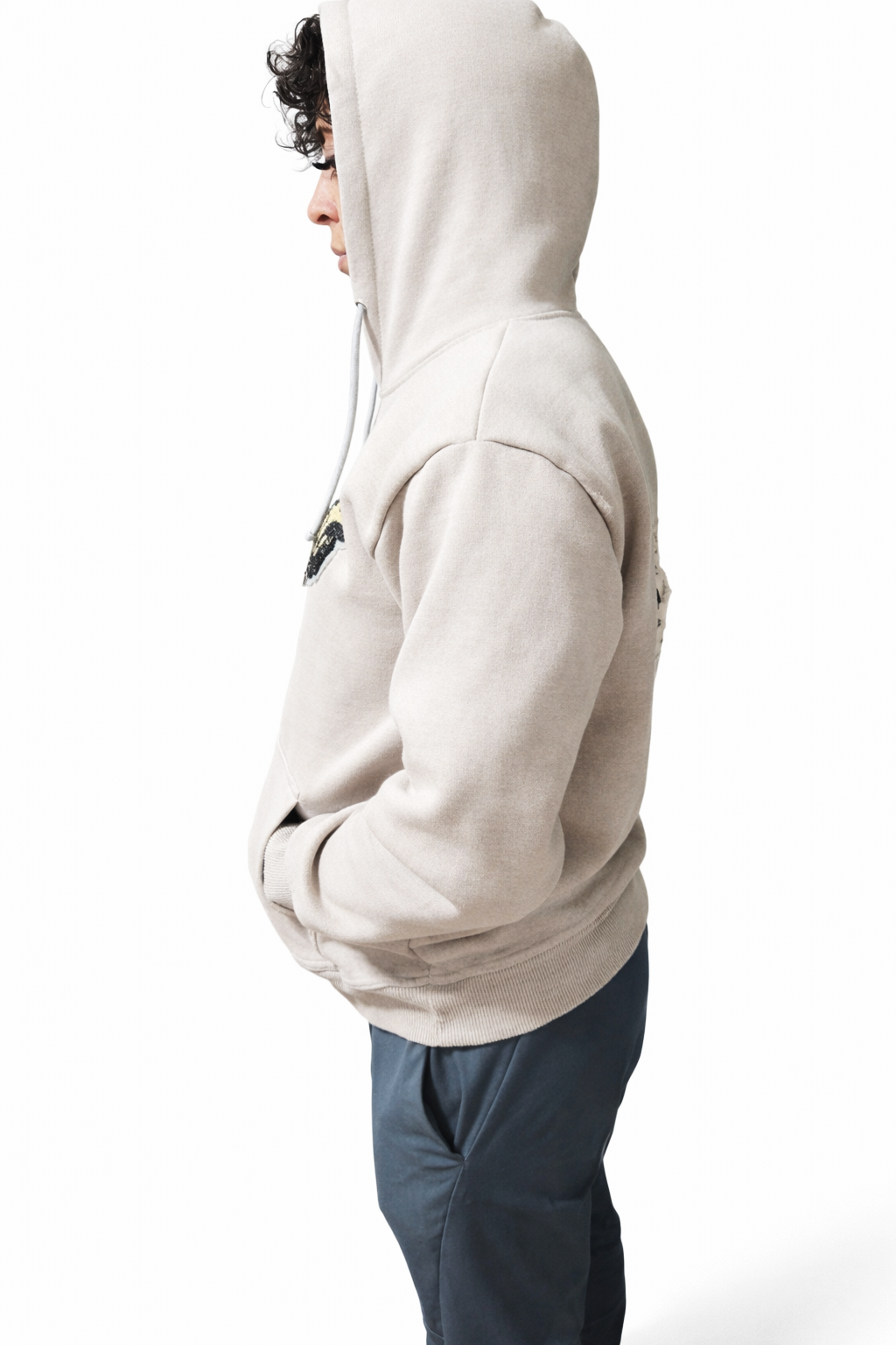 Satin Lined Raw Cut Hoodie